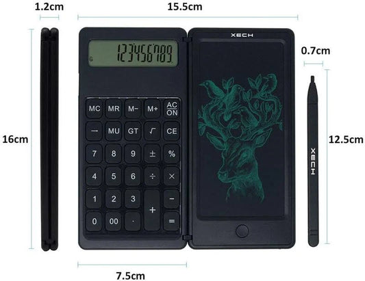 ED128- XECH 2-IN-1 Calculator with 6-Inch LCD Writing Pad