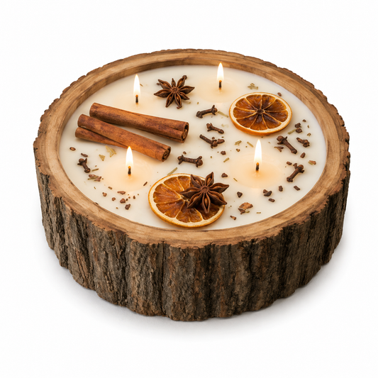 CD83- Wooden Candle