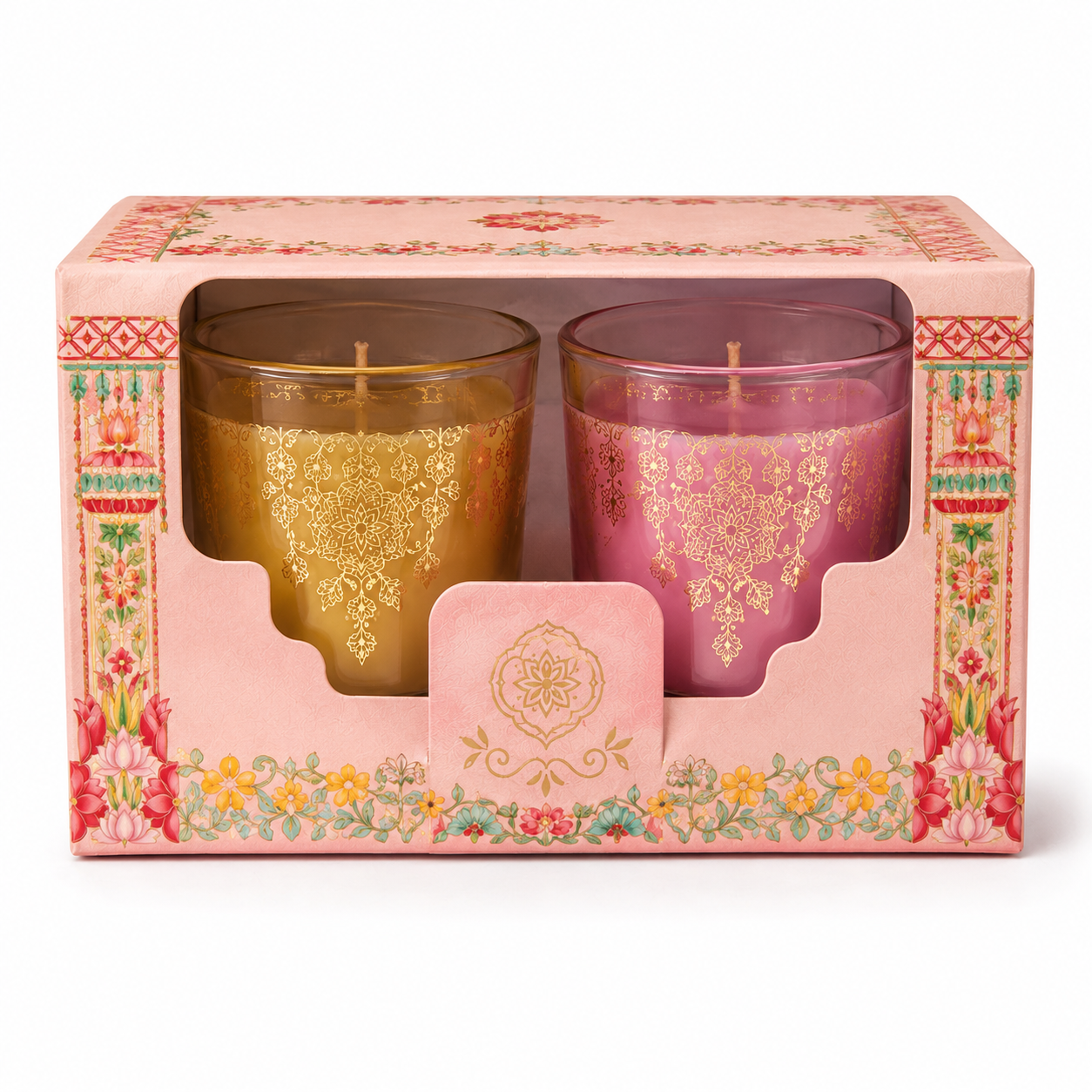 CD65- Ekam Glass Candles (Set of 2)