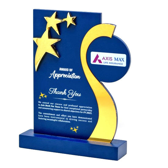 BSTM22- Acrylic & Gold-Finish Trophy