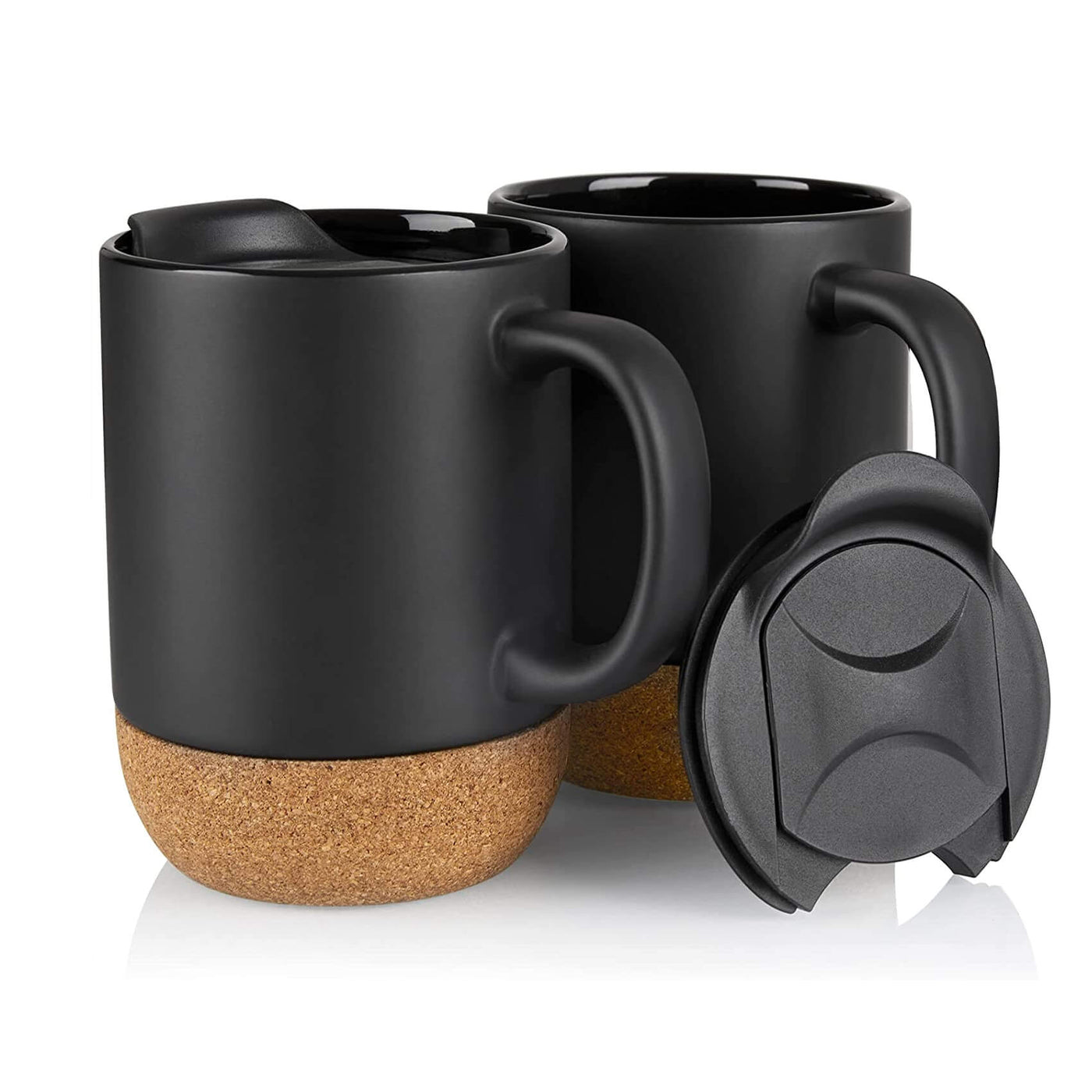 BSDW09- Black Mug with Cork Base