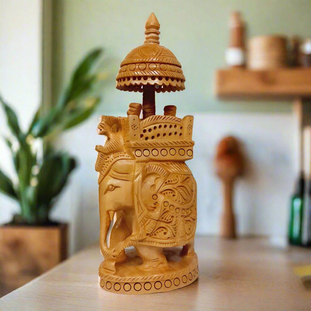 CD21-  Handcrafted Wooden Elephant