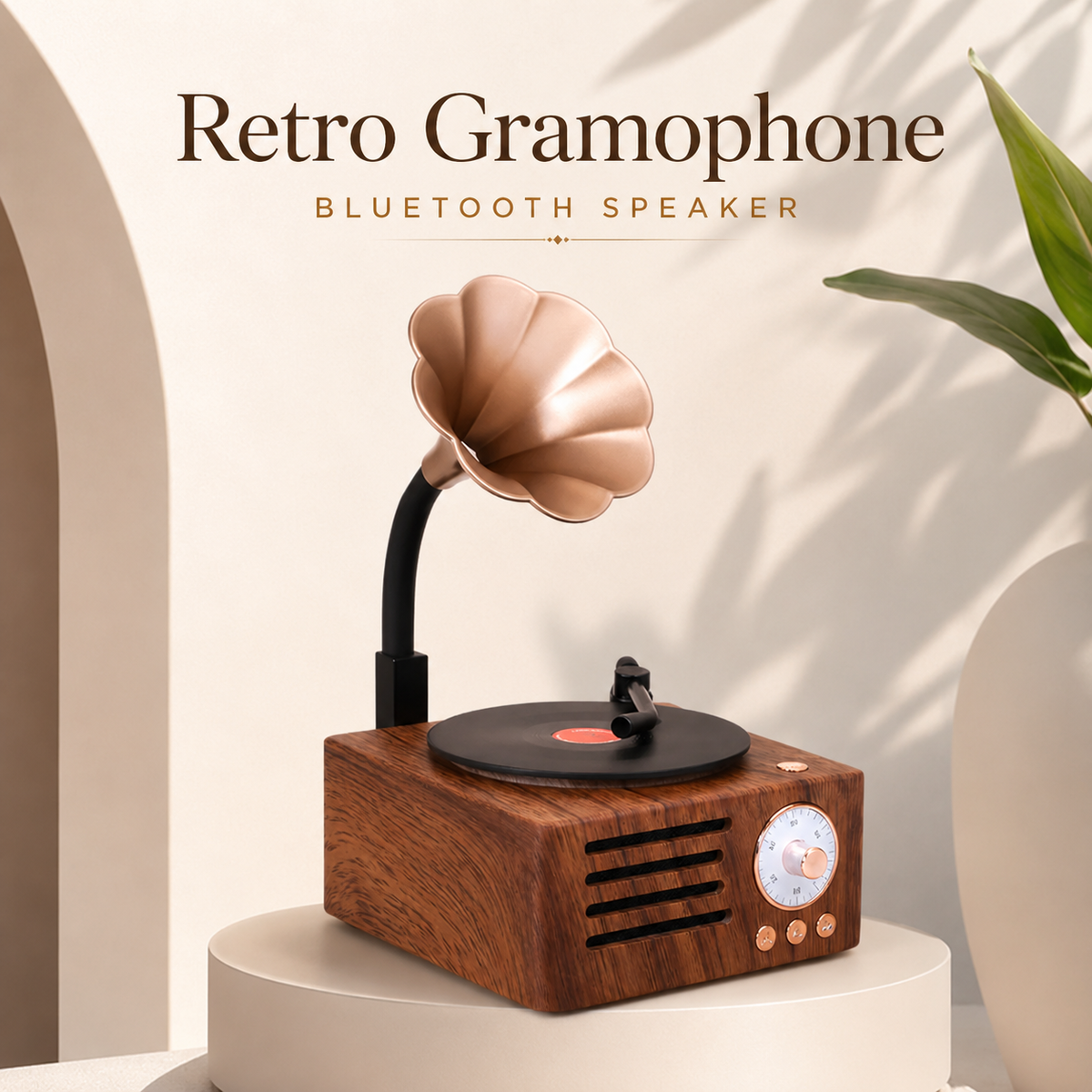 OG08- Retro Gramophone Bluetooth Speaker