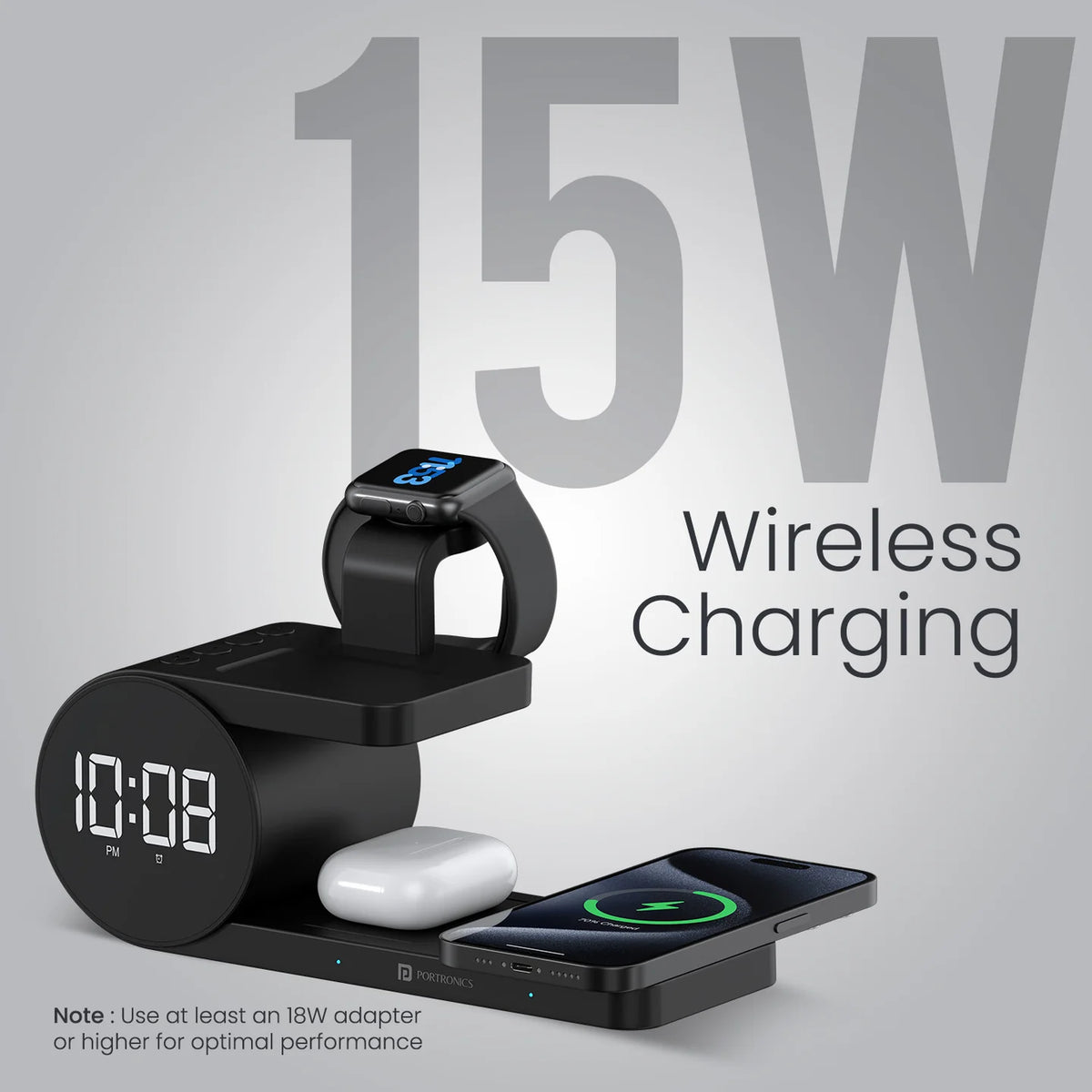 ED66- Portronics Freedom 6 15W Wireless Charger