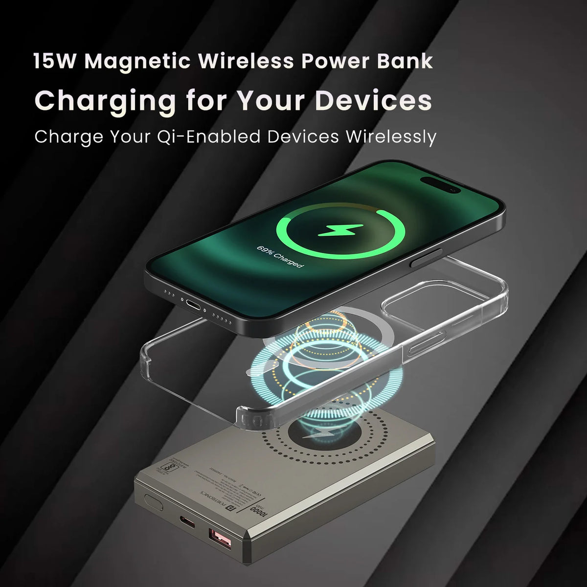 ED35- Portronics Luxcell Magclick Powerbank 10K