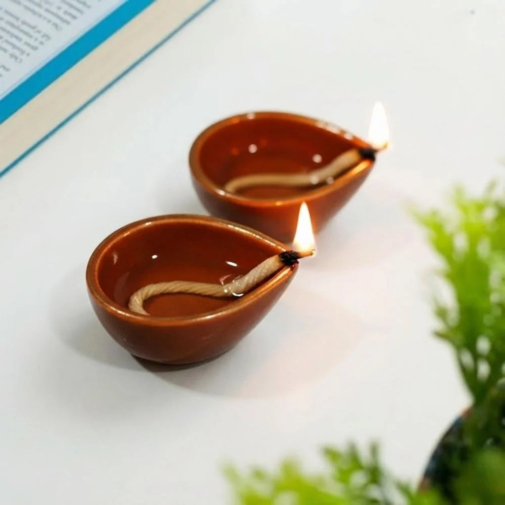 CD120- Art of Puja Aagman Diya (Set of 2)