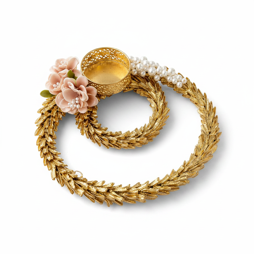 CD352- Floral Spiral T-Light Holder