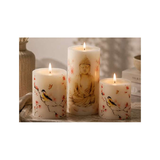 2 Inch Pillar Candles Set of 3