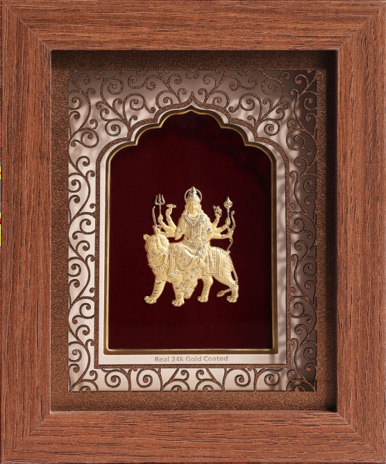 24K Gold Art Ambe Maa Divine Frame - Signature Collection
