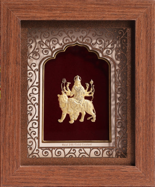 24K Gold Art Ambe Maa Divine Frame - Signature Collection