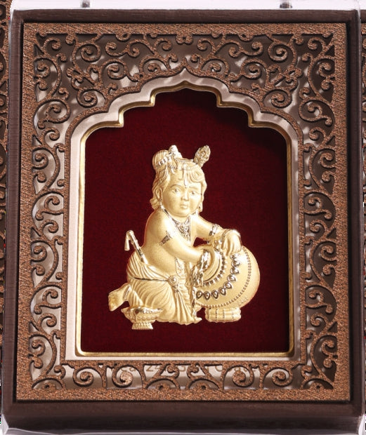 24K Gold Art Bal Gopal Divine Frame - Essential Collection