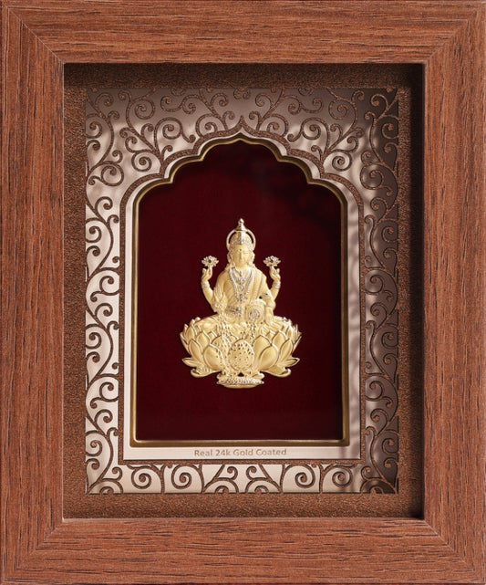 24K Gold Art Laxmi Maa Divine Frame - Signature Collection