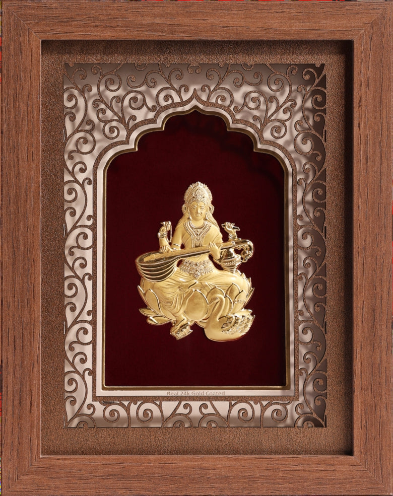 Saraswati Maa – Masterpiece - 20 x 25.5 cm