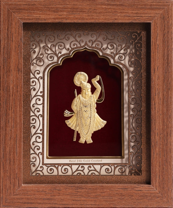 24K Gold Art Shrinath Ji Divine Frame - Signature Collection