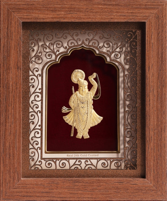 24K Gold Art Shrinath Ji Divine Frame - Signature Collection