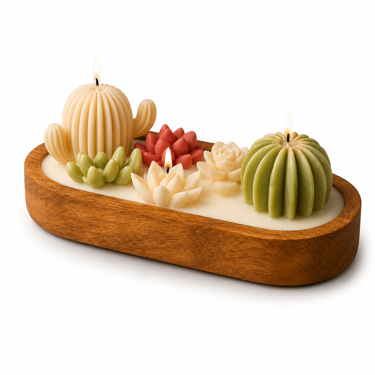 CD84- Wooden Candle