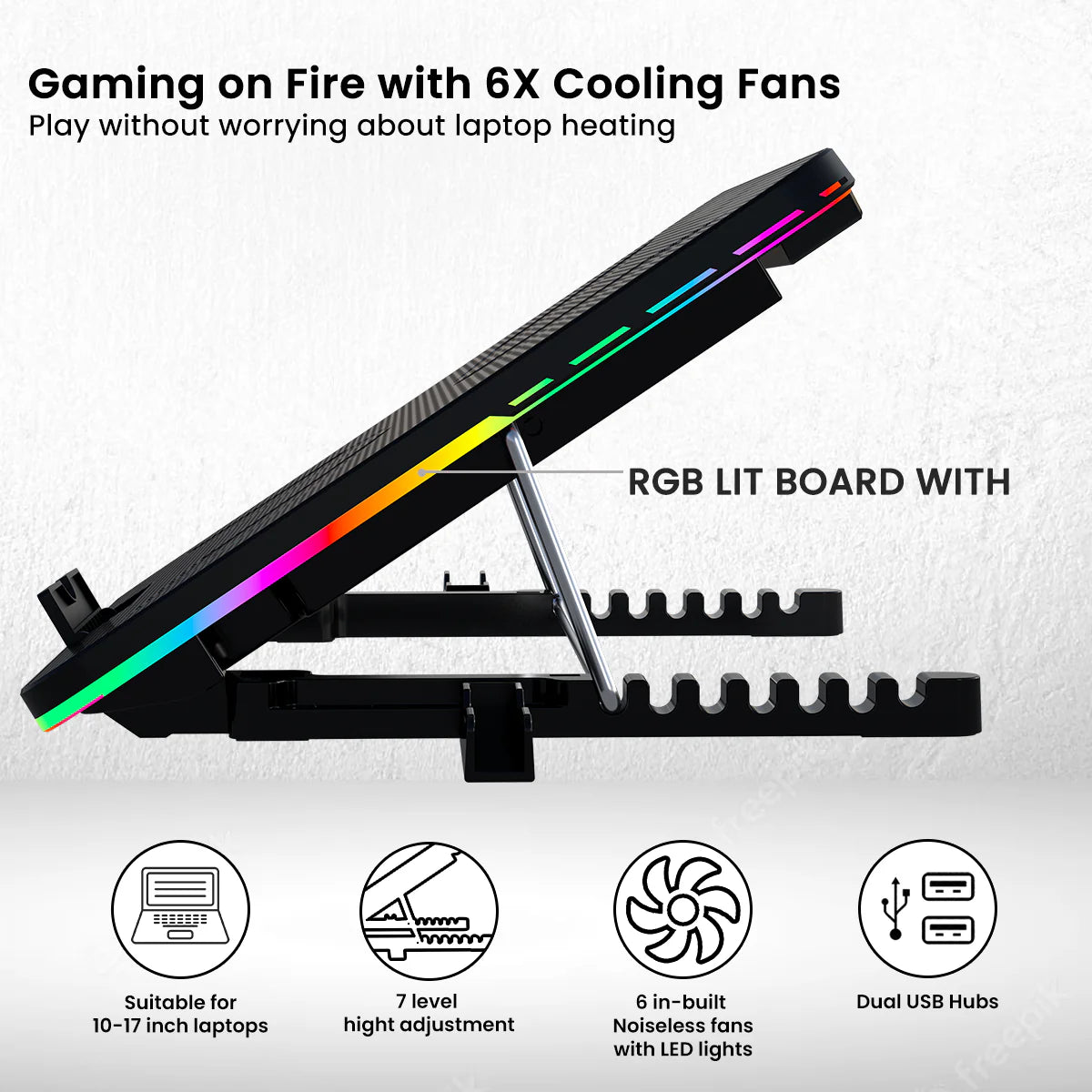 ED45- Portronics My Buddy Air Cooling Pad Laptop Stand