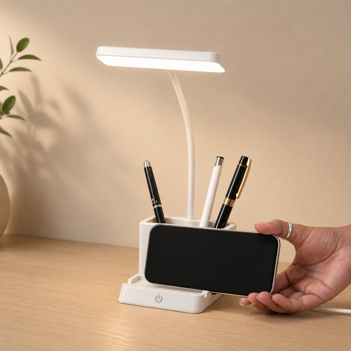ED168- DeskBell Lamp, Pen Stand & Phone Stand
