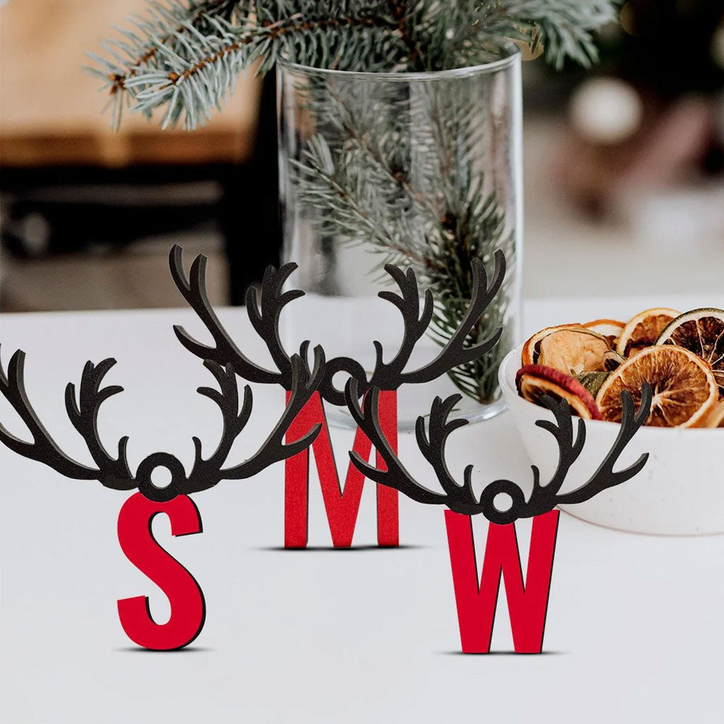 Personalised Christmas Wooden Name Initial Ornament