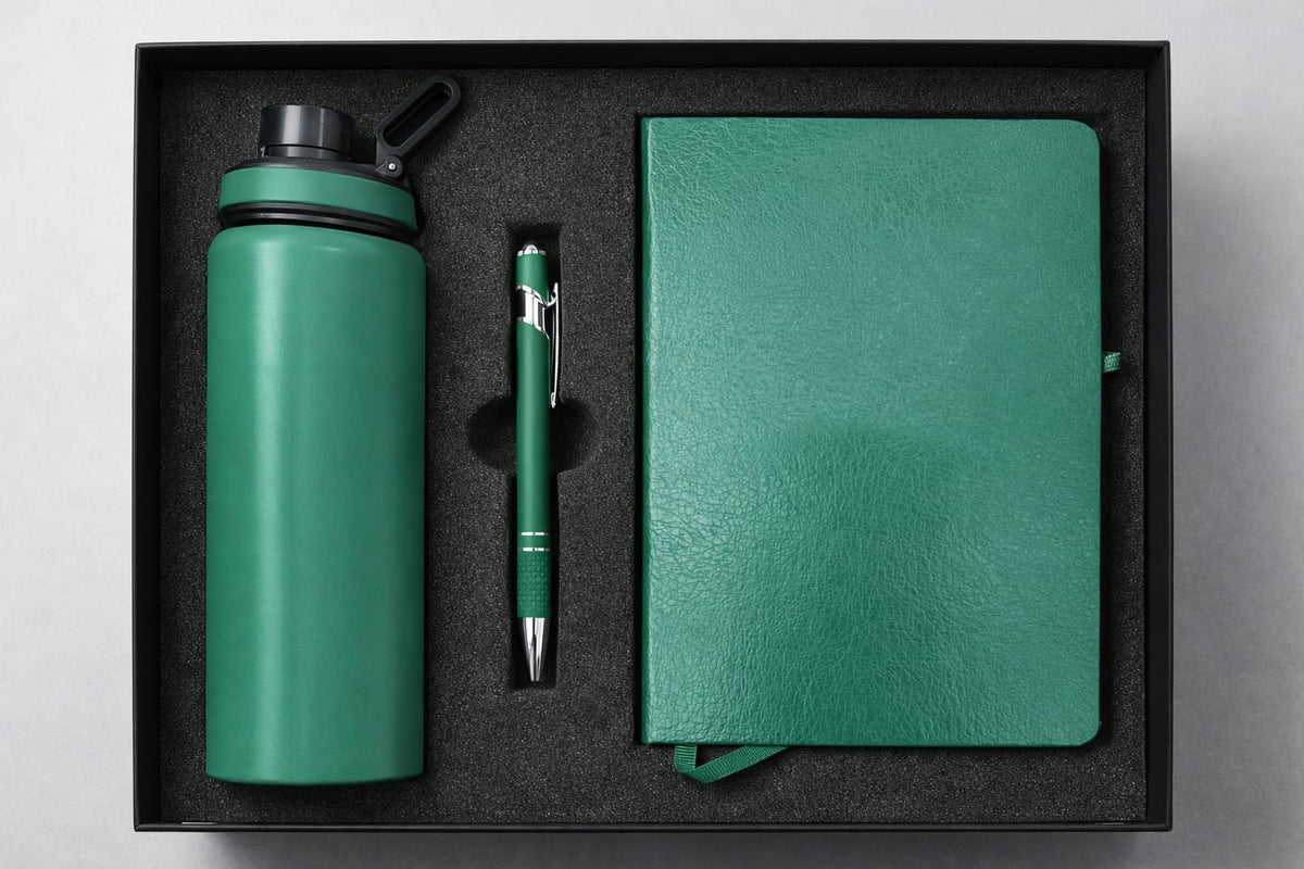 EJK153- 3-IN-1 Gift Set | Notebook | Pen | Bottle