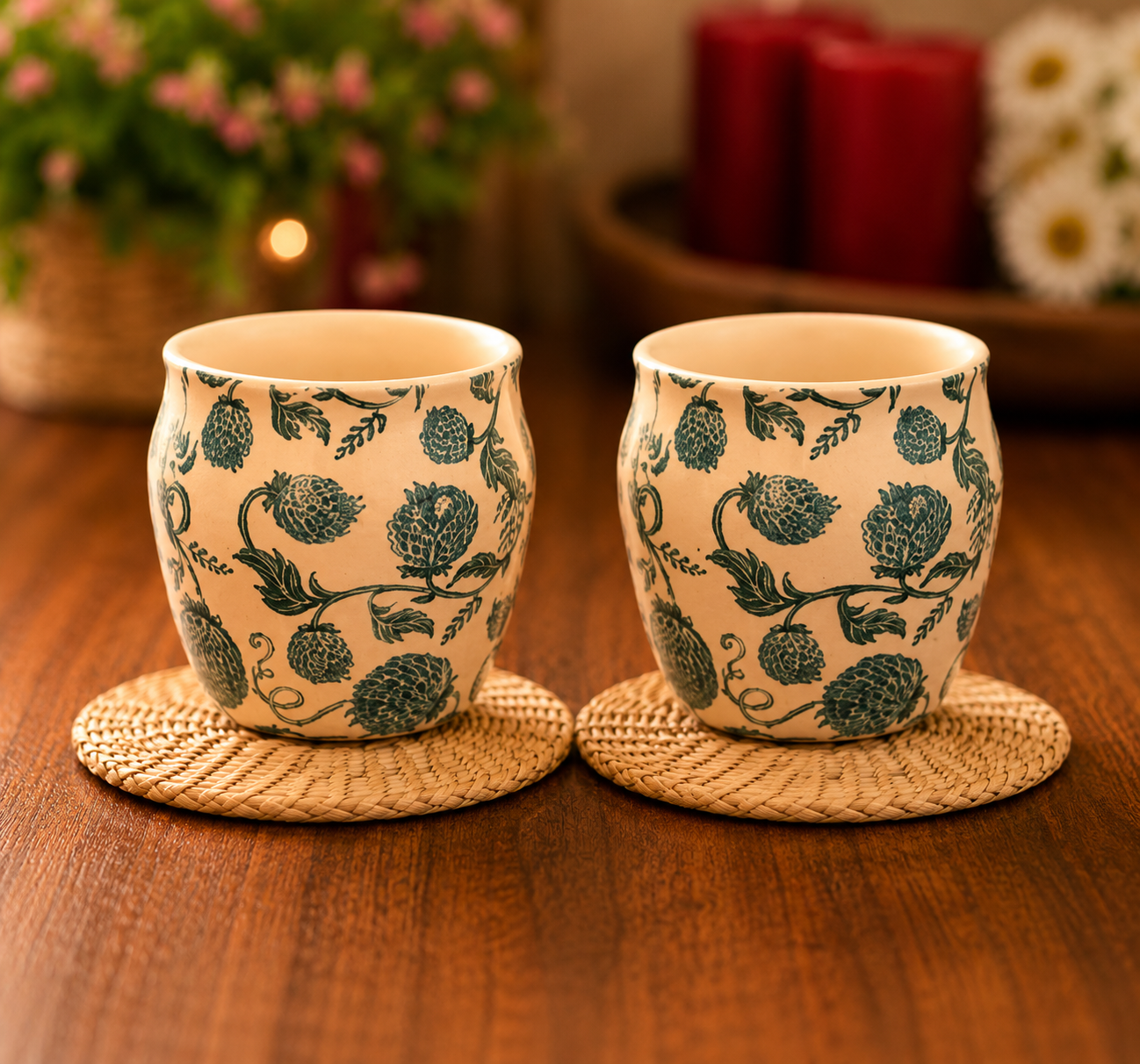 KE11- Botanical Print Kulhads