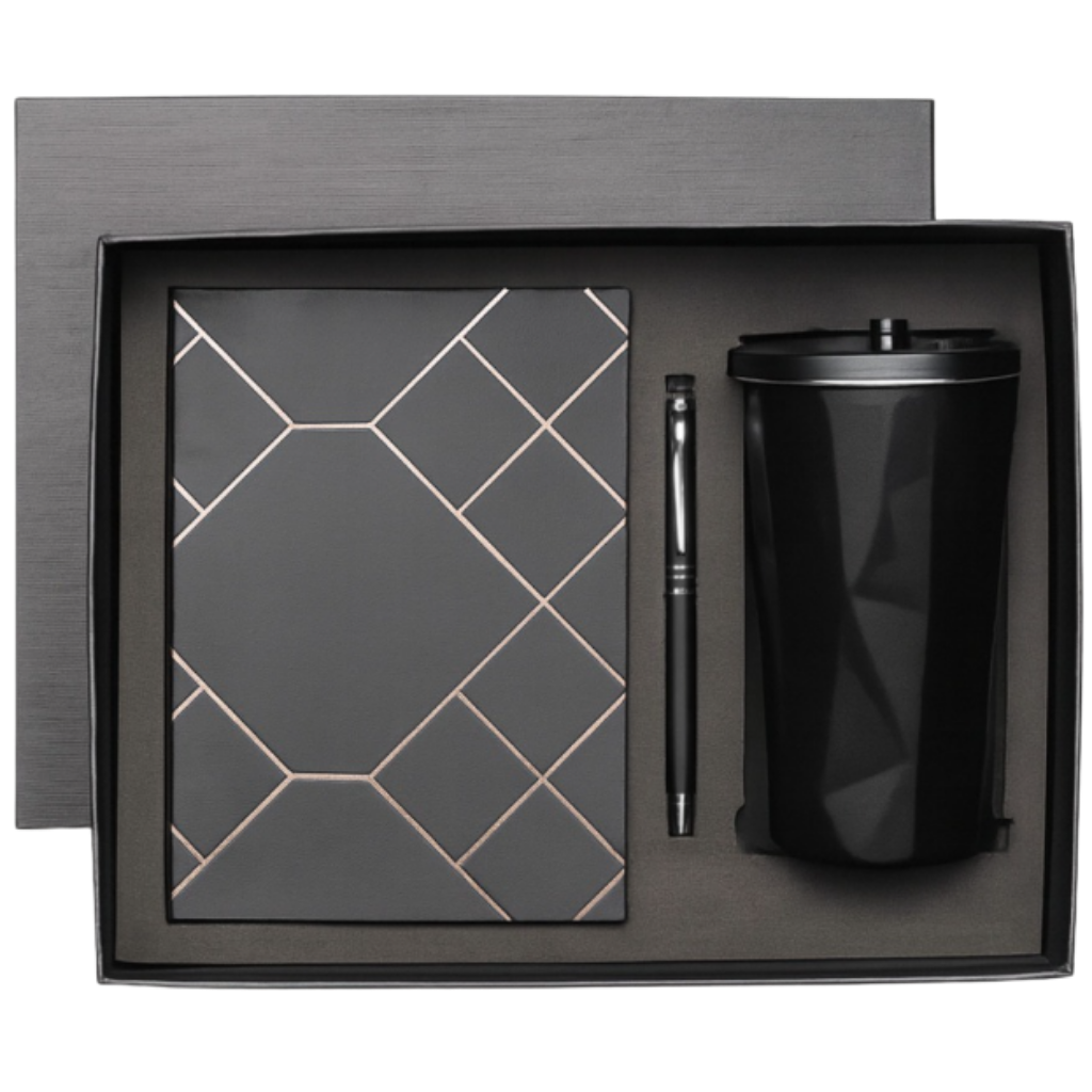 EJK117- 3-IN-1 Gift Set | Diary | Pen | Flask