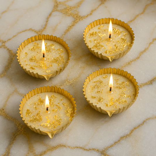 CD52- Metal Diyas Scented Candle