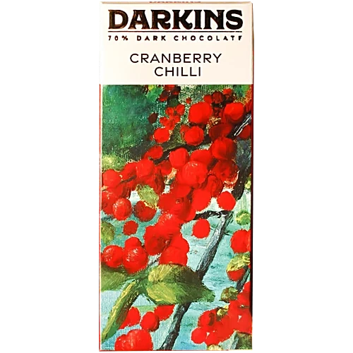 BSE48- Darkins 70% Dark Chocolate With Cranberry & Chilli