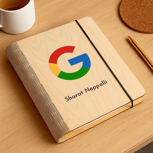 BSN130 - Personalized Wooden Binder – Smart Curve Design | Custom Logo