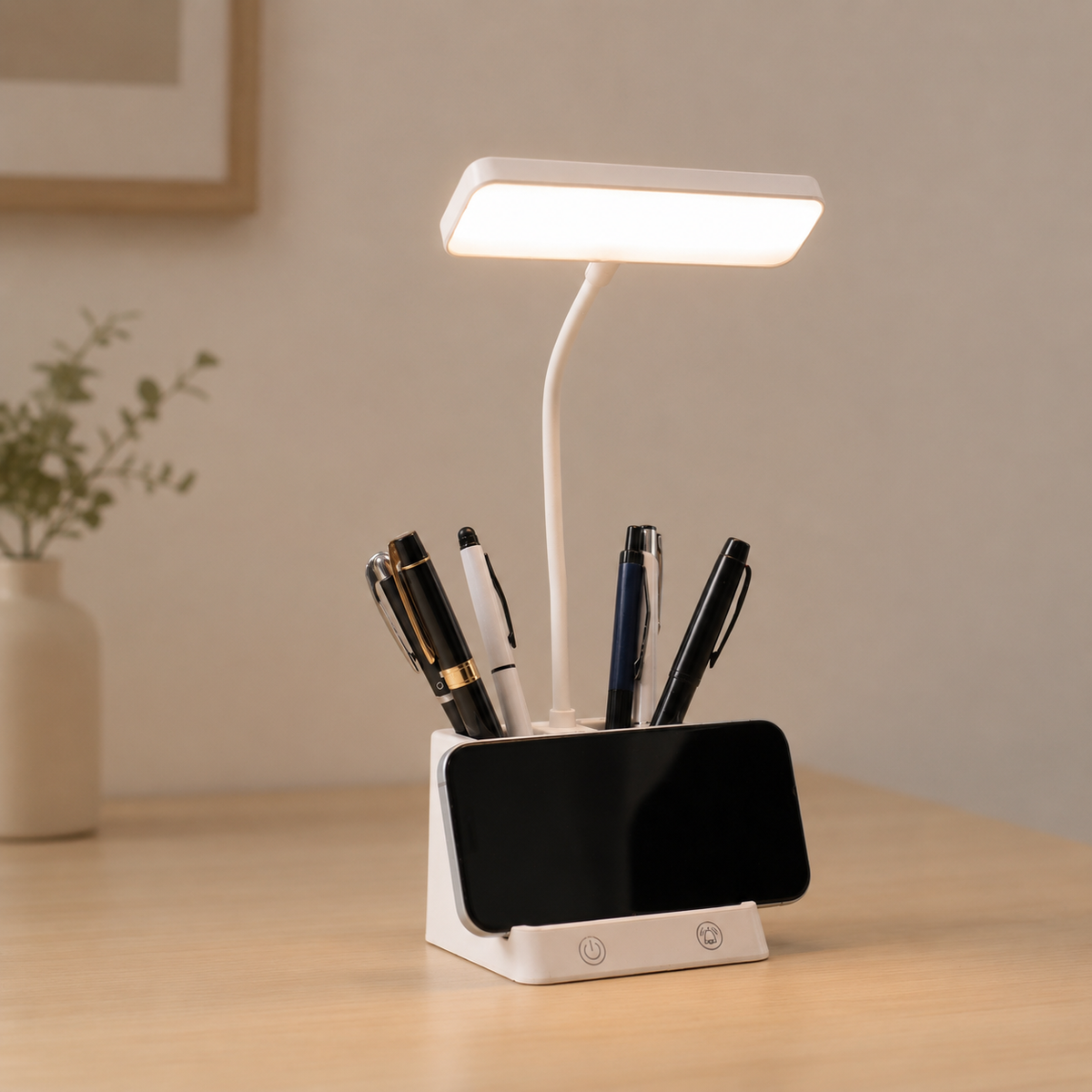 ED168- DeskBell Lamp, Pen Stand & Phone Stand