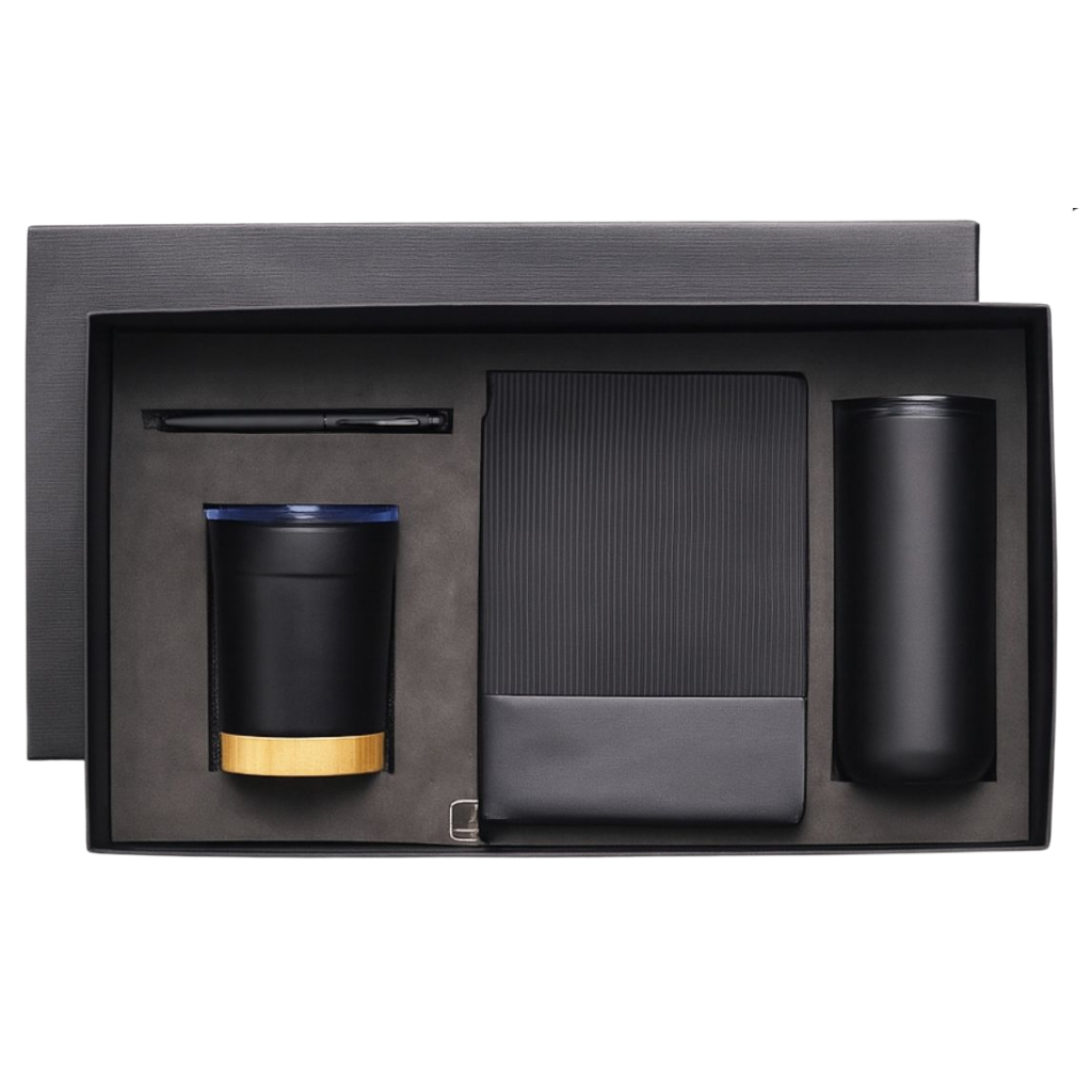EJK80- 4-IN-1 Gift Set | Notebook | Pen | Mug | Flask
