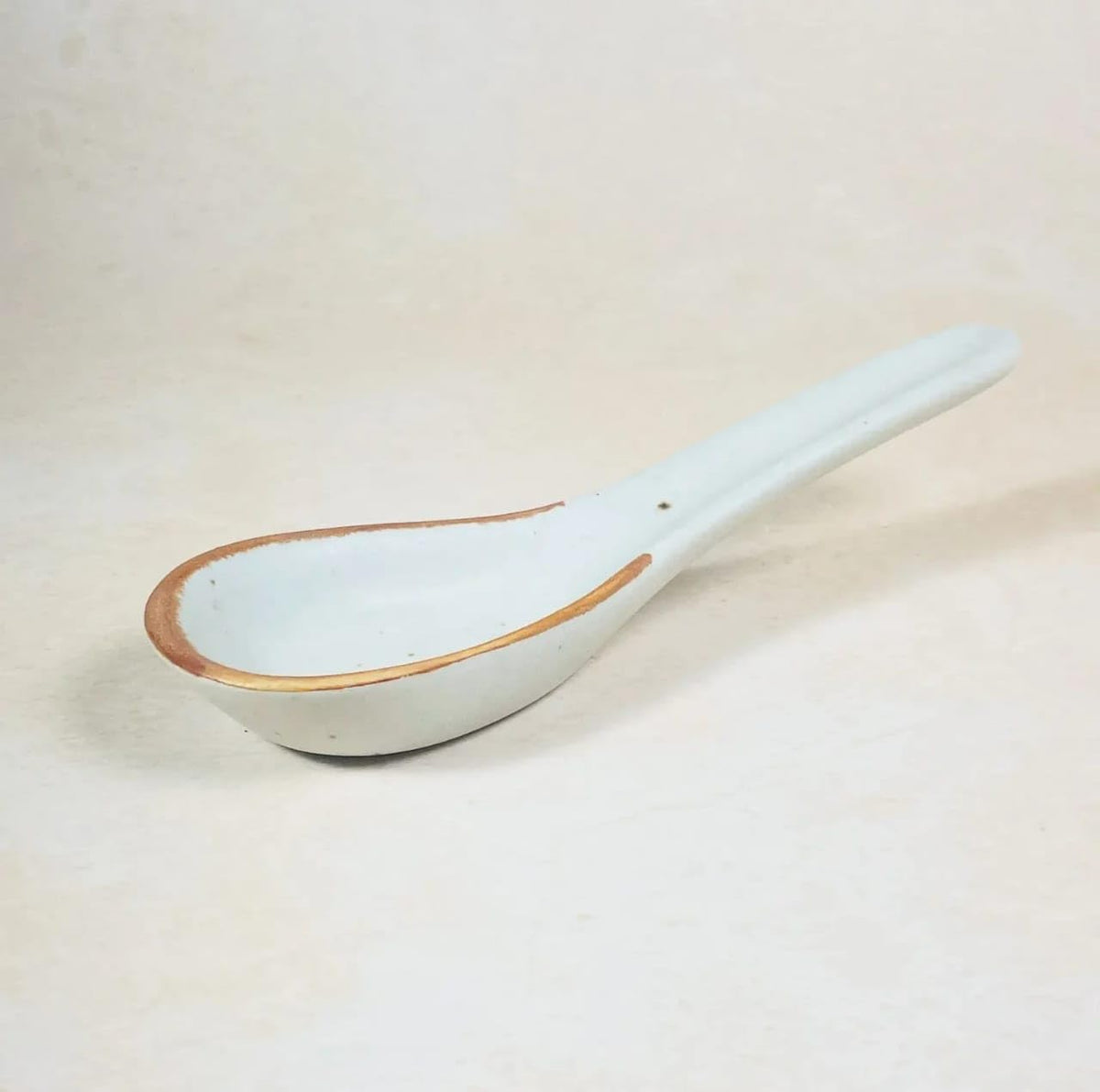 KE03- Handmade Ceramic Soup Bowl & Saucer with Spoon