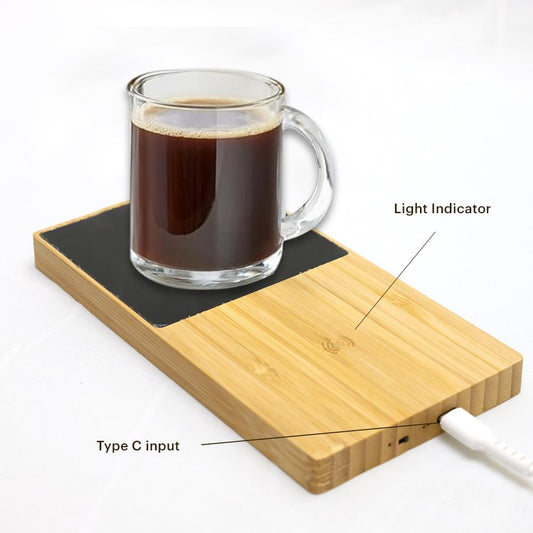 ED60- Willow 2.0 15W Wireless Charger With Cup Warmer