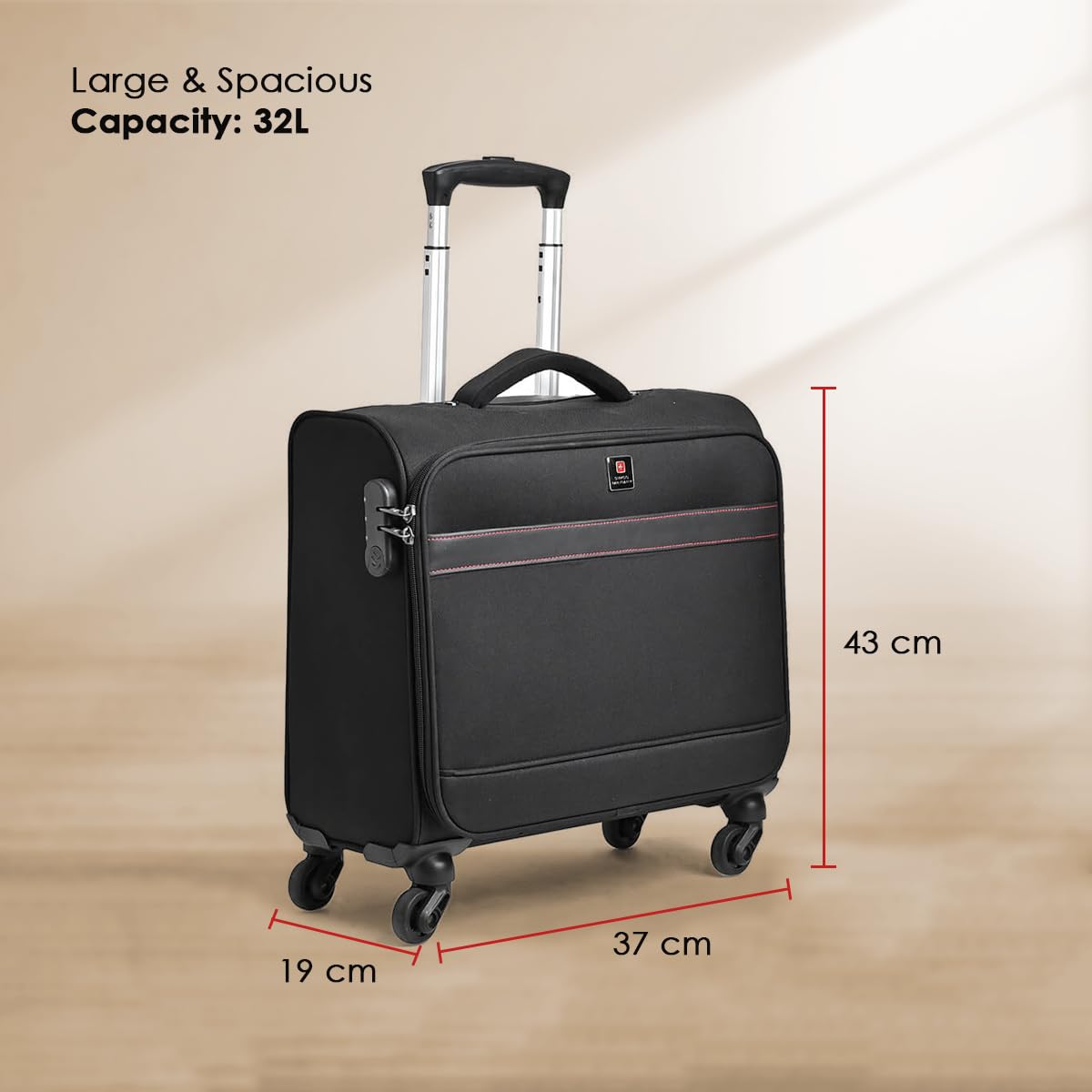 BSB402- Swiss Military Astral Soft Overnighter Trolley Bag