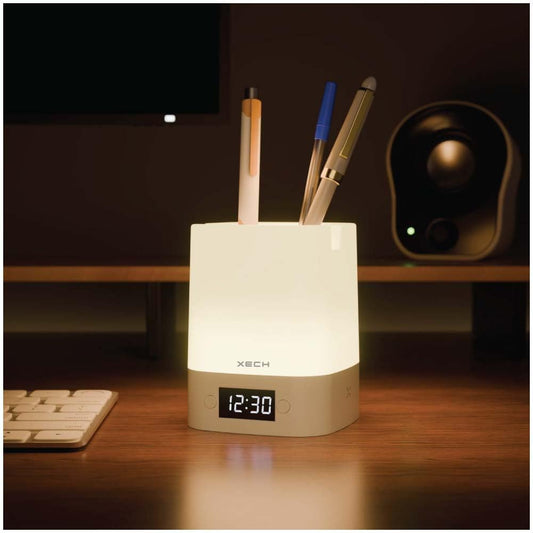 OE33- Nova Digital Clock with Ambient Light & Desk Organizer