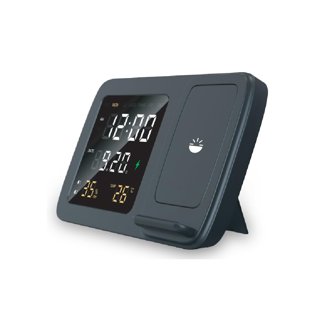 ED65- Shimmer Wireless Charger with LED Clock