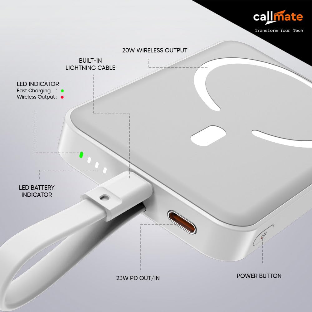 ED123- Callmate Magnetic Wireless Power Bank