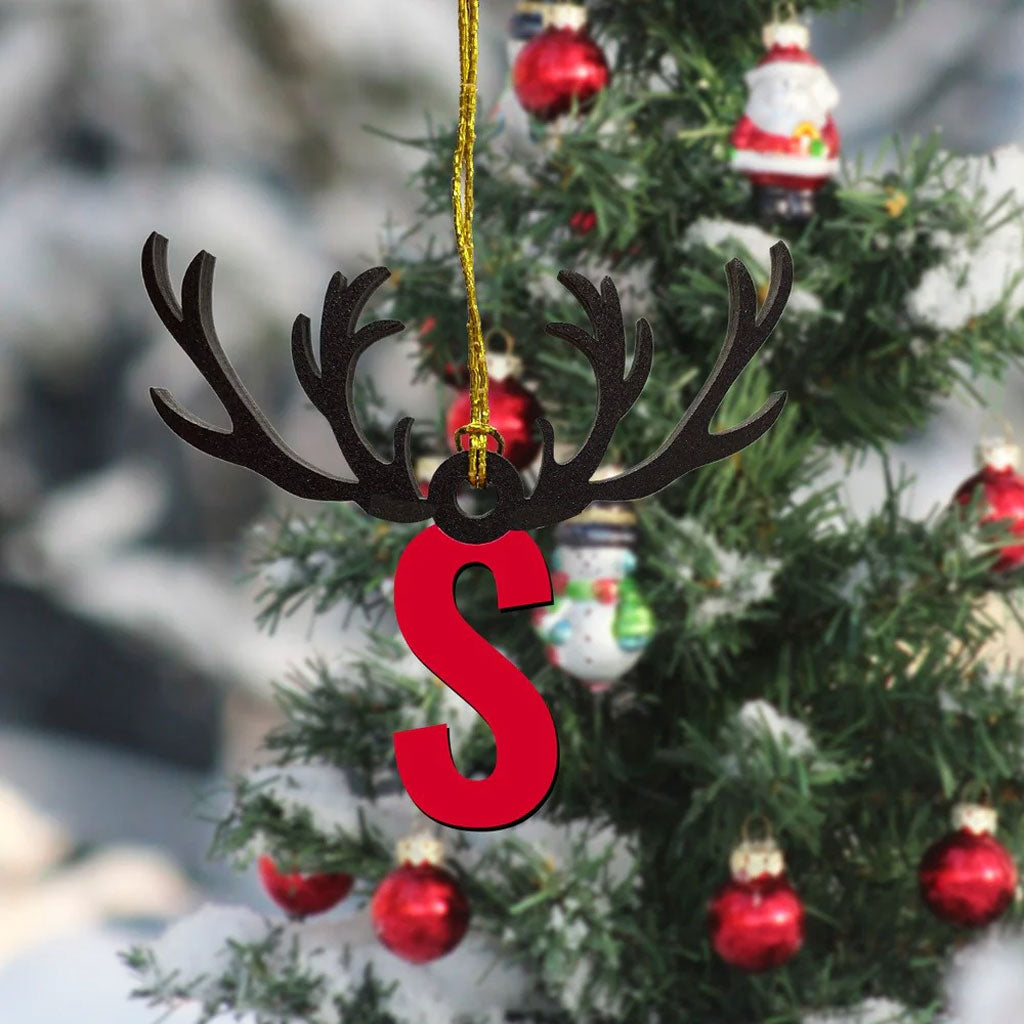 Personalised Christmas Wooden Name Initial Ornament