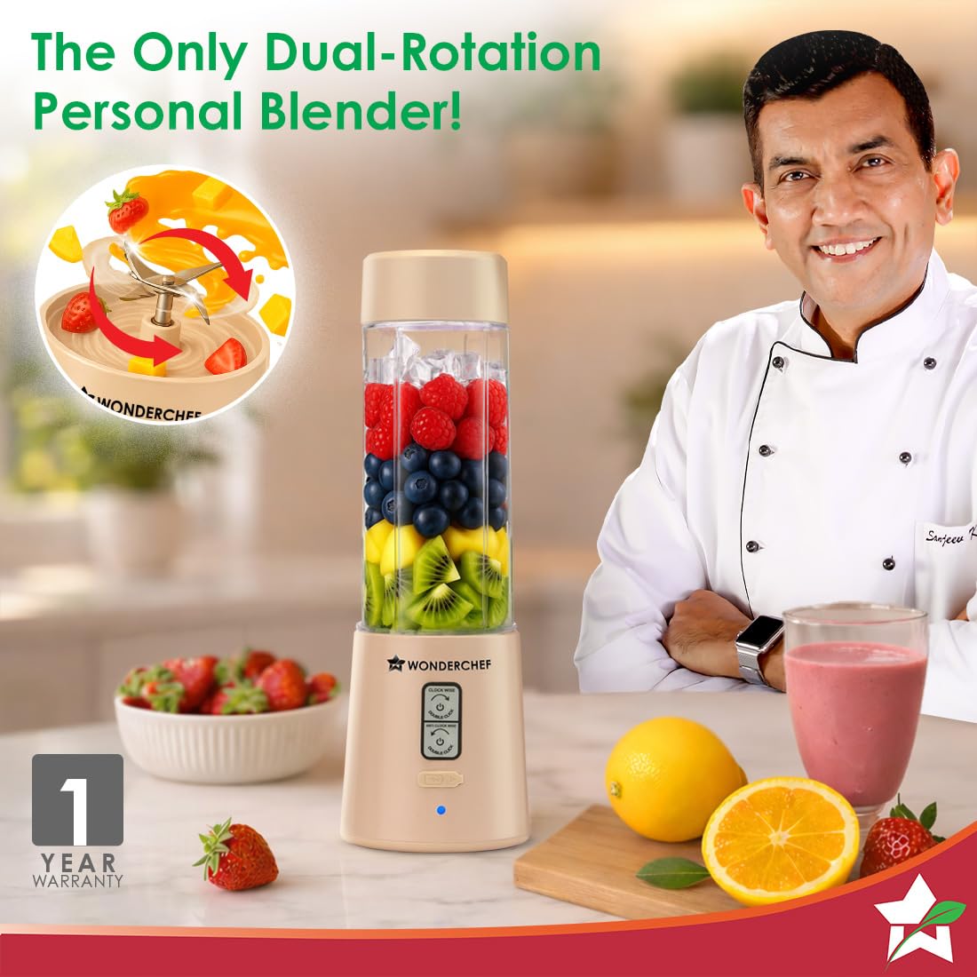 ED375- Wonderchef Twister Portable Blender