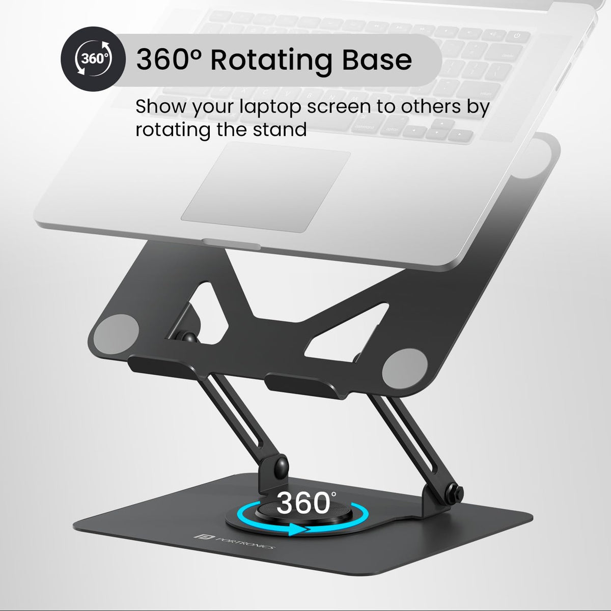 STD04- Portronics My Buddy K11 Metal Laptop Stand