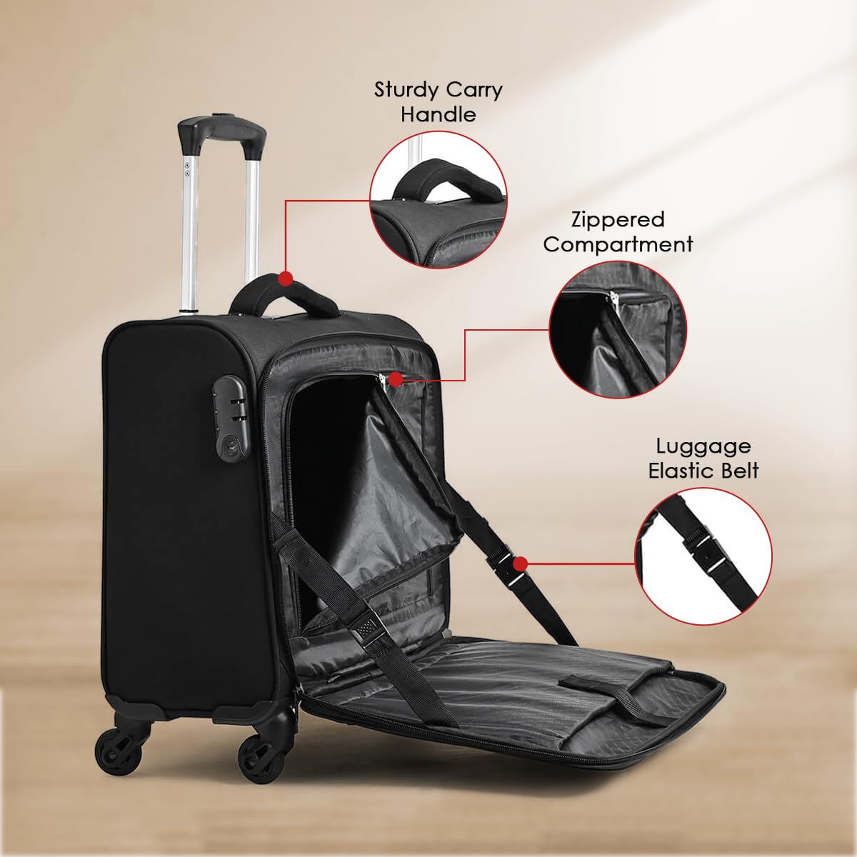 BSB402- Swiss Military Astral Soft Overnighter Trolley Bag