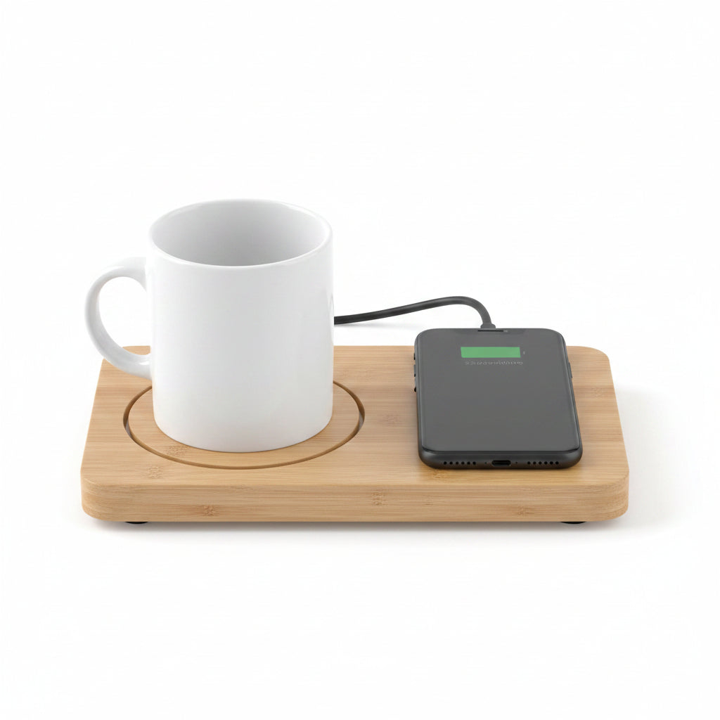 ED60- Willow 2.0 15W Wireless Charger With Cup Warmer
