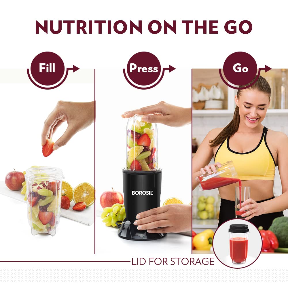 ED295- Borosil NutriFresh PB31 Portable Mini-Blender & Grinder