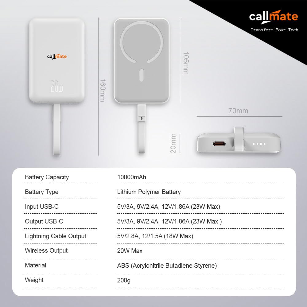 ED123- Callmate Magnetic Wireless Power Bank