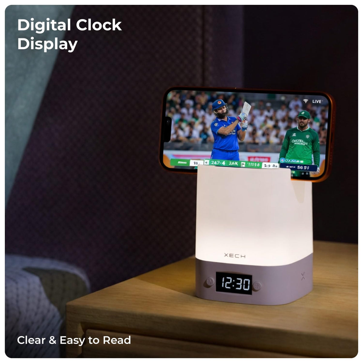 OE33- Nova Digital Clock with Ambient Light & Desk Organizer