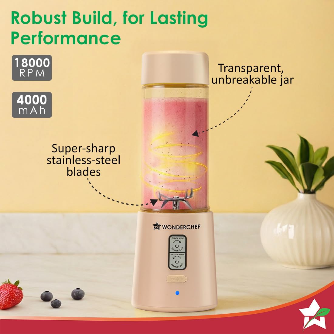 ED375- Wonderchef Twister Portable Blender