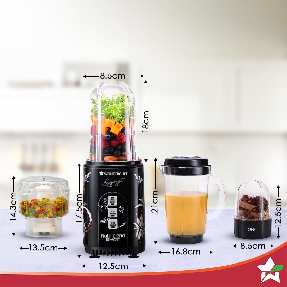 ED370- Wonderchef Nutri Blend Smart CKM Automatic Mixer Grinder
