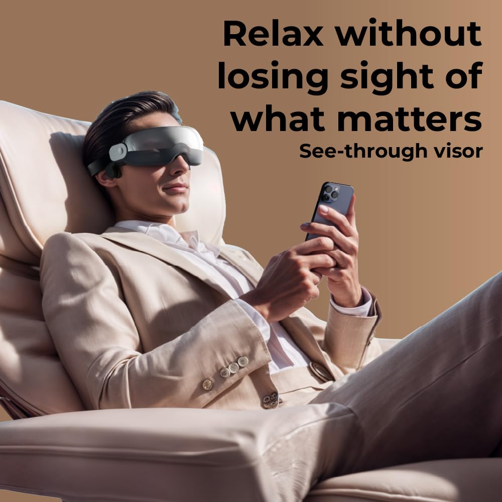 ED82- XECH iSoothe Chrome Eye Massager with Wireless Speaker