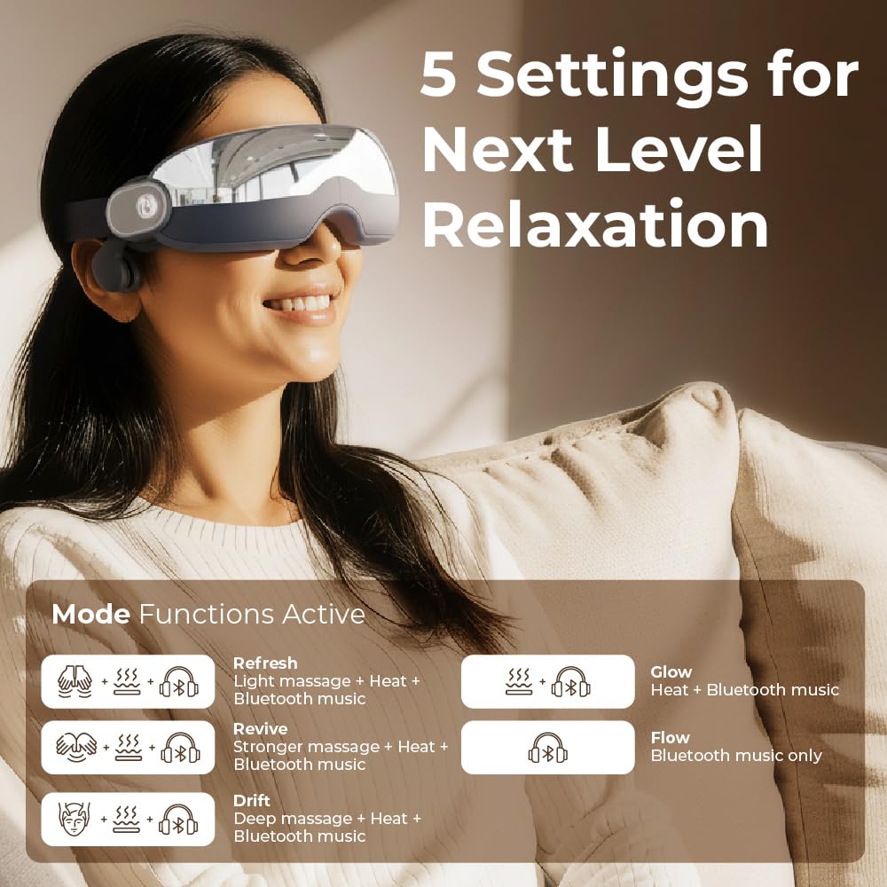 ED82- XECH iSoothe Chrome Eye Massager with Wireless Speaker