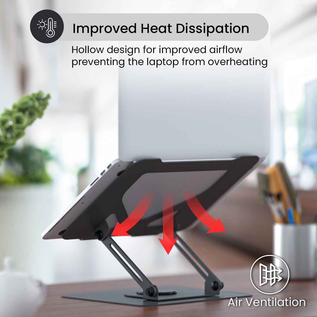 STD04- Portronics My Buddy K11 Metal Laptop Stand